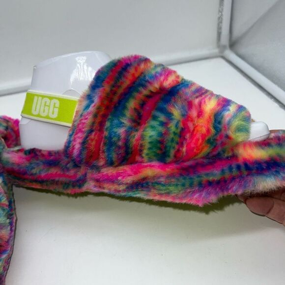 Ugg Fluff Yeah Pixelate Multicolor Slipper - Picture 3 of 9
